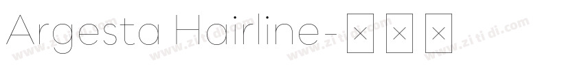 Argesta Hairline字体转换
